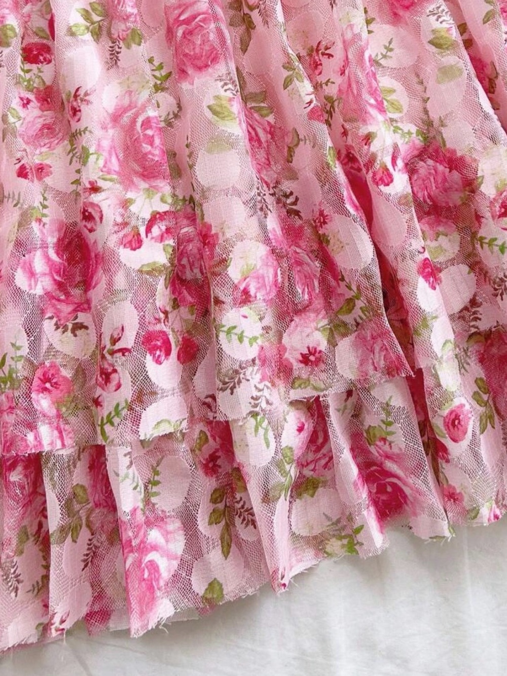 Pink Floral Ruffled Sundress - Picture 5 of 7